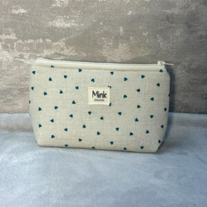 Neceser de viaje Corazones Beige/Azul