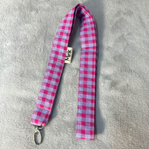 Lanyard a Cuadros Rosa/Violeta