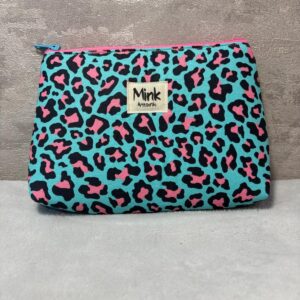 Neceser (fondo estrecho) leopardo azul
