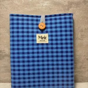 Funda libro/tablet vichy azul