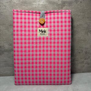 Funda libro/tablet vichy rosa trasera vichy negro