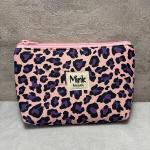 Neceser (fondo estrecho) leopardo rosa