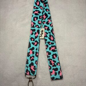 Lanyard Vichy leopardo azul